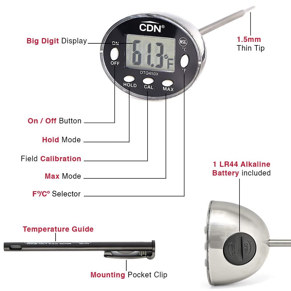CDN DTQ450X Digital ProAccurate Quick-Read Thermometer-NSF Certified