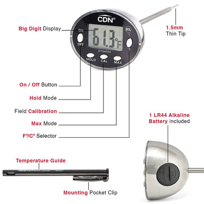 CDN DTQ450X Digital ProAccurate Quick-Read Thermometer-NSF Certified