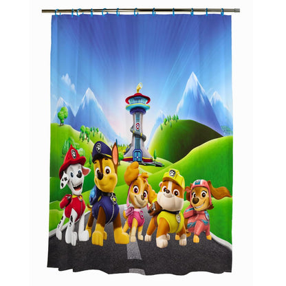 Franco Nickelodeon Paw Patrol - Juego de Cortina de Ducha y Anillo de 13 Piezas (Producto 100% con Licencia Oficial)