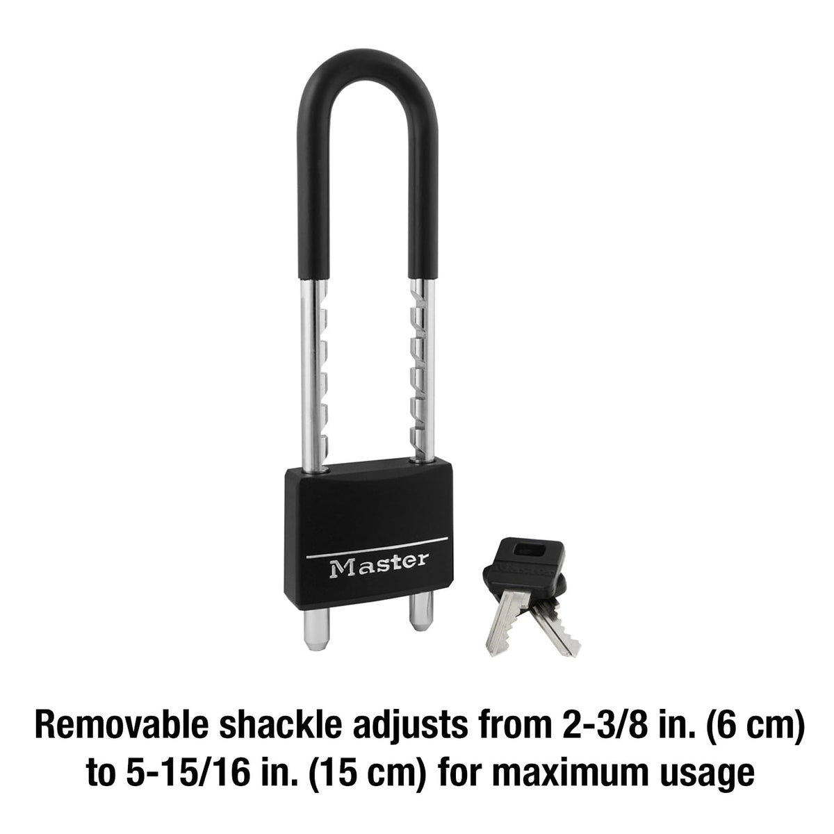 Master Lock Candado de aluminio con cubierta, 5.08 cm de ancho, negro, 527D