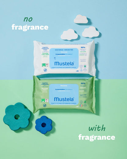 Mustela Toallitas Húmedas Compostables para bebé, paquete con 60pzs