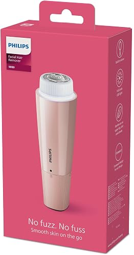 Philips Depiladora Facial Portátil Serie 5000 Para Mujer | Elimina el vello facial con precisión | Luz LED integrada | Cabezal hipoalergénico | Compacta e inalámbrica | BRR454/00