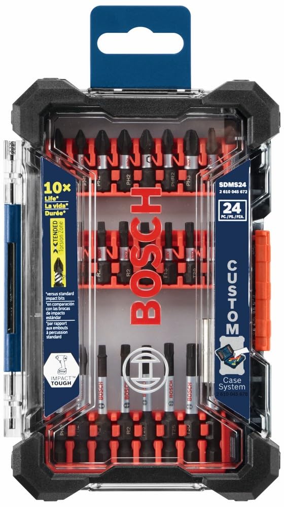 BOSCH SDMS24 set de 24 piezas puntas de impacto con adaptador