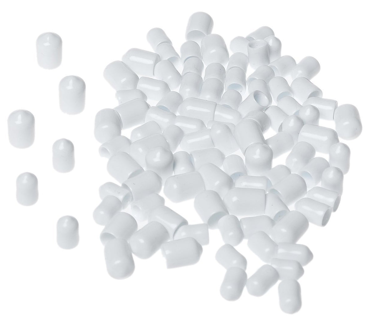 ClosetMaid 75355 Tapones de Alambre para Estante de 24 Grandes y 60 pequeños, 84 Unidades, Color Blanco