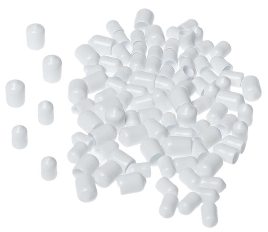 ClosetMaid 75355 Tapones de Alambre para Estante de 24 Grandes y 60 pequeños, 84 Unidades, Color Blanco