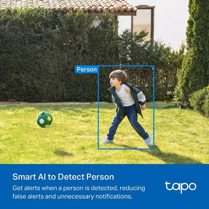 TP-Link Tapo Cámara Wi-Fi de Seguridad Exterior con batería de 180 días, 3MP, Visión Nocturna Full-Color, Funciona con Panel Solar. TC82