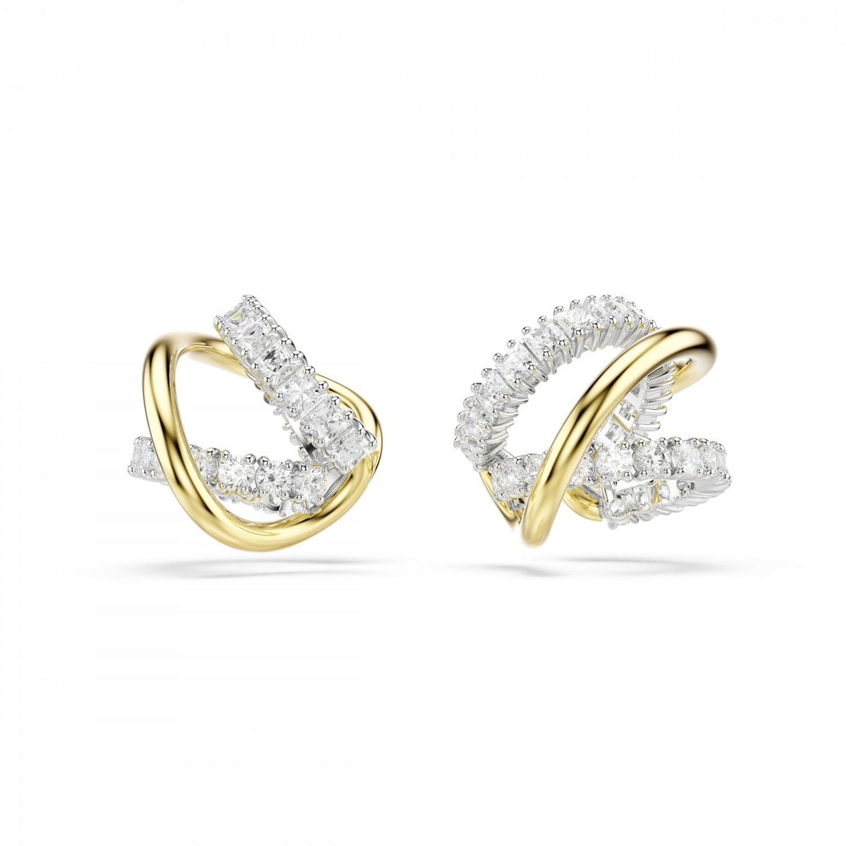 Pendientes ear cuff Hyperbola, Tallas mixtas, Blancos, Mezcla de acabados
