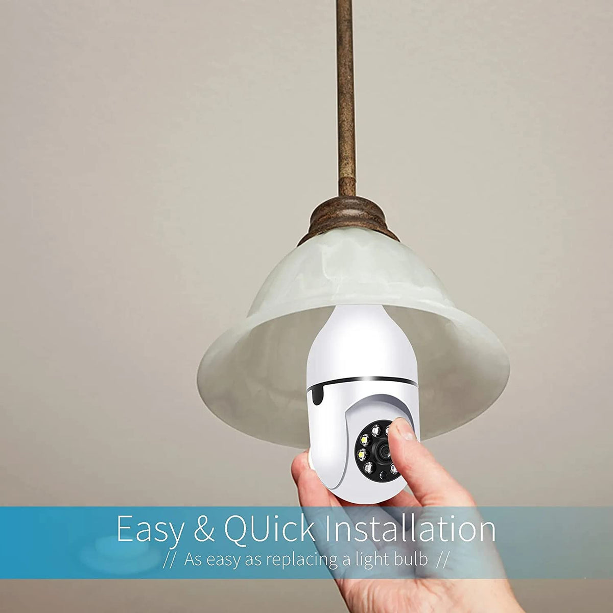 Cámara de vigilancia inalámbrica Full HD de 1080p, modo de color panorámico de 360 grados, compatible con almacenamiento en la nube, audio bidireccional, detección de movimiento inteligente y alarma