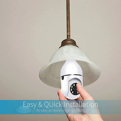 Cámara de vigilancia inalámbrica Full HD de 1080p, modo de color panorámico de 360 grados, compatible con almacenamiento en la nube, audio bidireccional, detección de movimiento inteligente y alarma