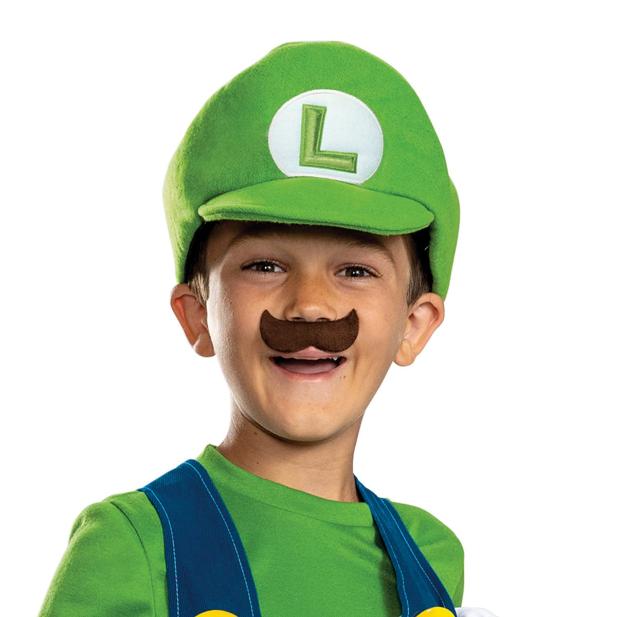 Disfraz de Luigi para niños, disfraz oficial de Super Mario Bros y accesorios para niños, tamaño (4-6)