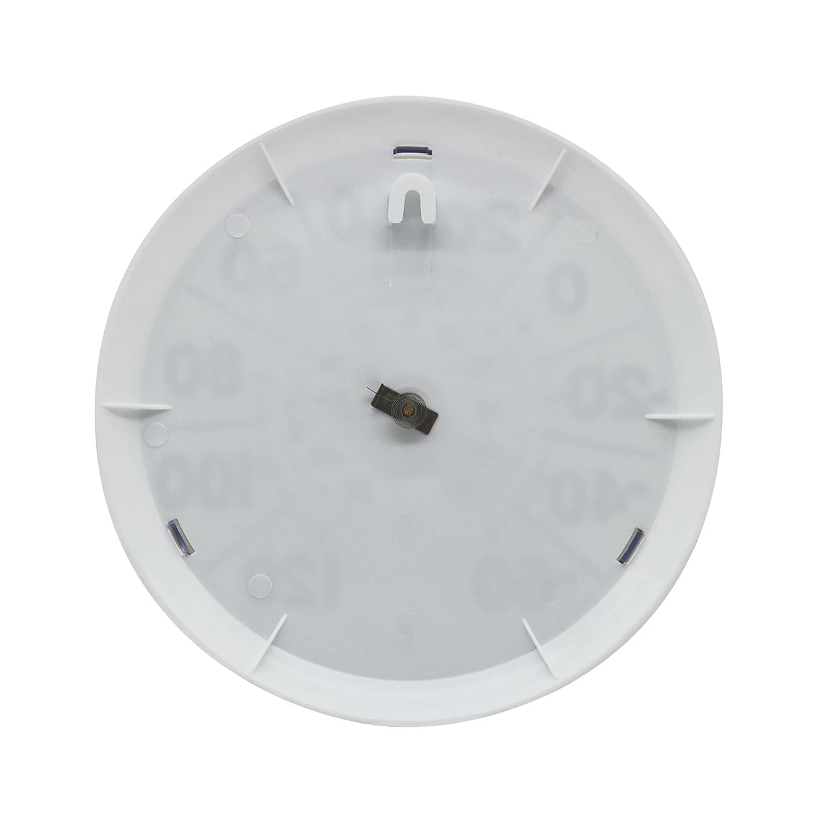 Springfield Termómetro de Esfera Grande para Interiores y Exteriores, inalámbrico con números Grandes fáciles de Leer, Esfera de 8 Pulgadas para Uso en Patio, Piscina o Interior, Acabado Blanco