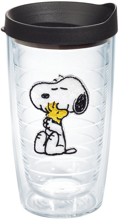 Tervis Peanuts Snoopy and Woodstock Tumbler with Black Lid, 16-Ounce