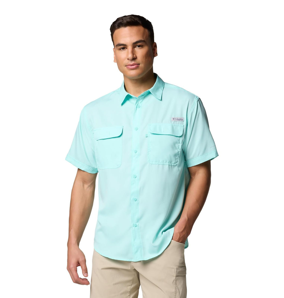 Columbia PFG Backwater Camisa de Manga Corta para Hombre - XXL - Gulf Stream