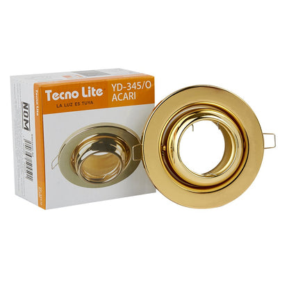 Tecnolite Lámpara para Empotrar, color Latonado YD-345/O