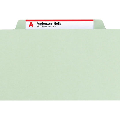 Smead Carpeta de archivos de clasificación de cartón con cierres SafeSHIELD, 2 divisores, expansión de 2 pulgadas, tamaño legal, gris/verde, 10 por caja (19076)