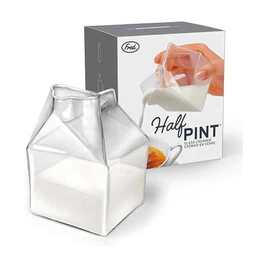 Genuine Fred HALF PINT - Crema de cartón de leche de vidrio