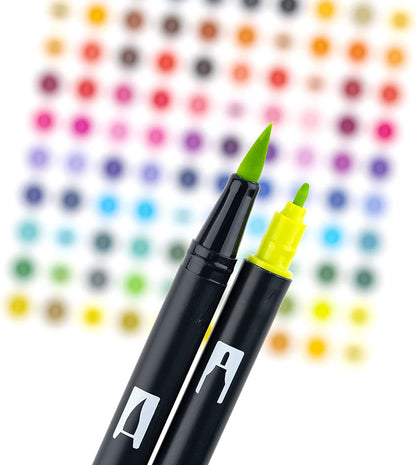 Marcador Creativo Dual Brush ABT Colores Primarios Punta Pincel Zebra México