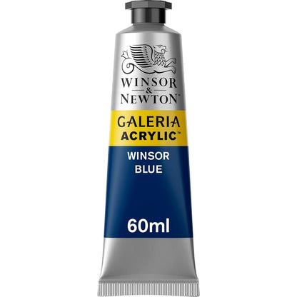 Winsor & Newton Galeria Pintura Acrílica, Tubo de 60 ml - Azul (Winsor Blue 706) - Tubo de 60 ml
