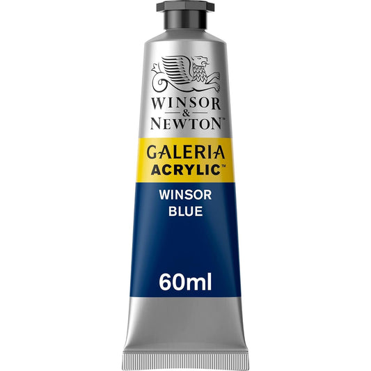 Winsor & Newton Galeria Pintura Acrílica, Tubo de 60 ml - Azul (Winsor Blue 706) - Tubo de 60 ml