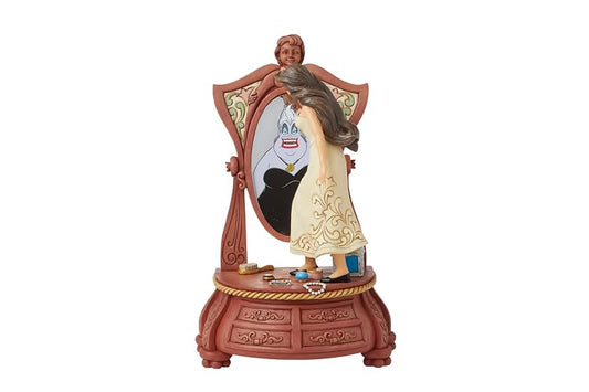 Enesco Disney Traditions by Jim Shore - Figura de escena de cambiador de la sirenita Ursula as como Vanessa, resina de piedra, pintada a mano, cifras coleccionables, de villano de Disney, bruja de mar