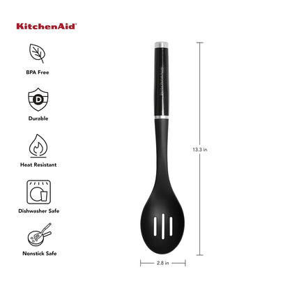 KitchenAid - Cuchara ranurada clásica, talla única, color negro 2