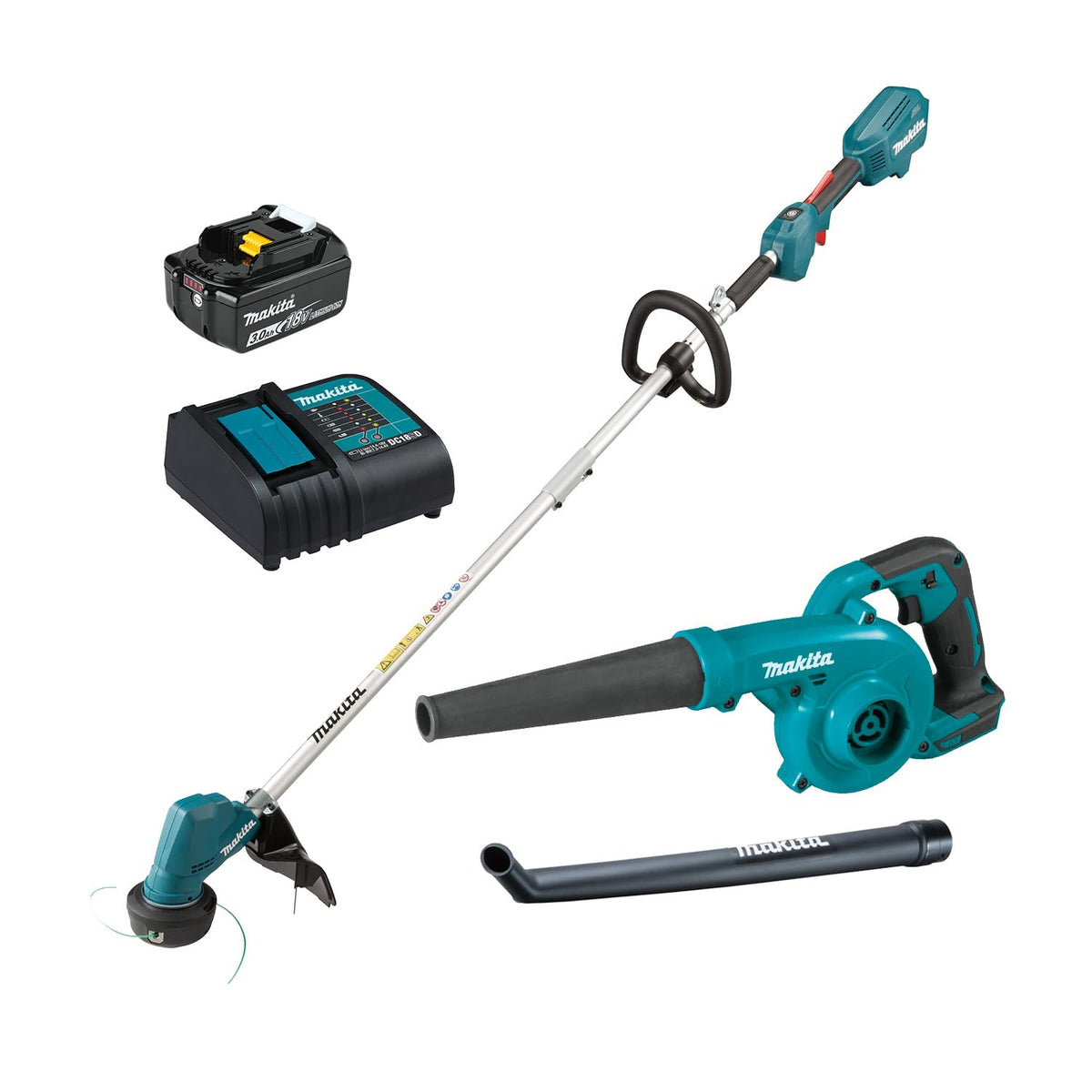 Makita Combo Inalámbrico para Jardín: Desbrozadora DUR192LZ + Sopladora DUB185SFX1