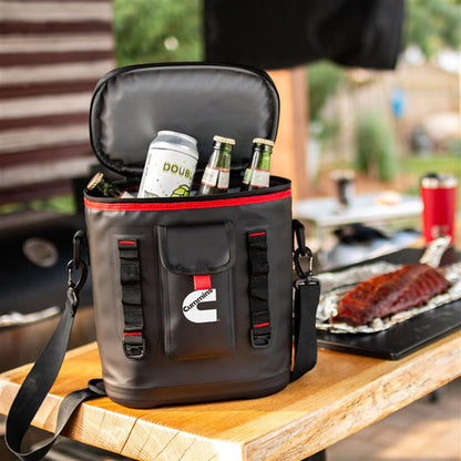 Cummins CMN34718 - Bolsa enfriadora portátil Suave con Aislamiento de Doble Laminado, 12 latas, con retención de Hielo para Trabajo, Campamento, Playa, Color Negro