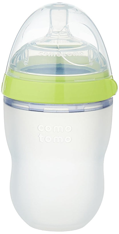 Comotomo Natural Feel Baby Bottle, Green, 5 Ounces