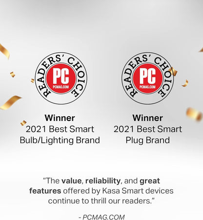 Kasa Smart KL110 - Bombilla LED Smart Wi-Fi Alexa funciona con Alexa y Google Home, A19 regulable, 2,4 GHz, no requiere concentrador, 800 lm, blanco suave (2700 K), 10 W (equivalente a 60 W)