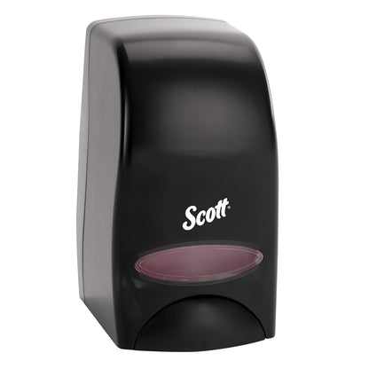 SCOTT® Essential™ Dispensador Manual de jabón y desinfectante de Manos de Alta Capacidad (92145), Negro, Capacidad de 1.0 l, 4.8 x 8.3 x 5.4 Pulgadas (cantidad 1)