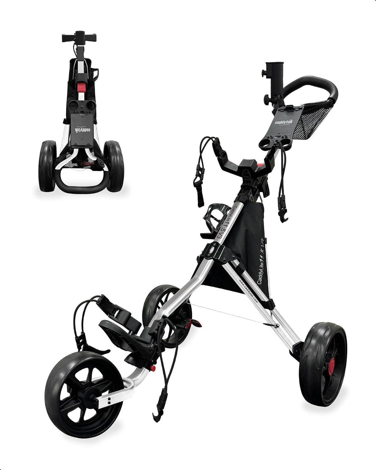 CaddyTek CaddyLite 11.5 V3 Deluxe Carrito de Golf - Plateado