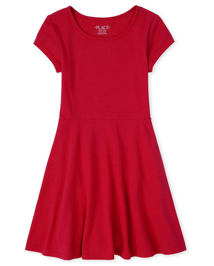 The Children's Place Vestido básico de Manga Corta Vestido para Niñas