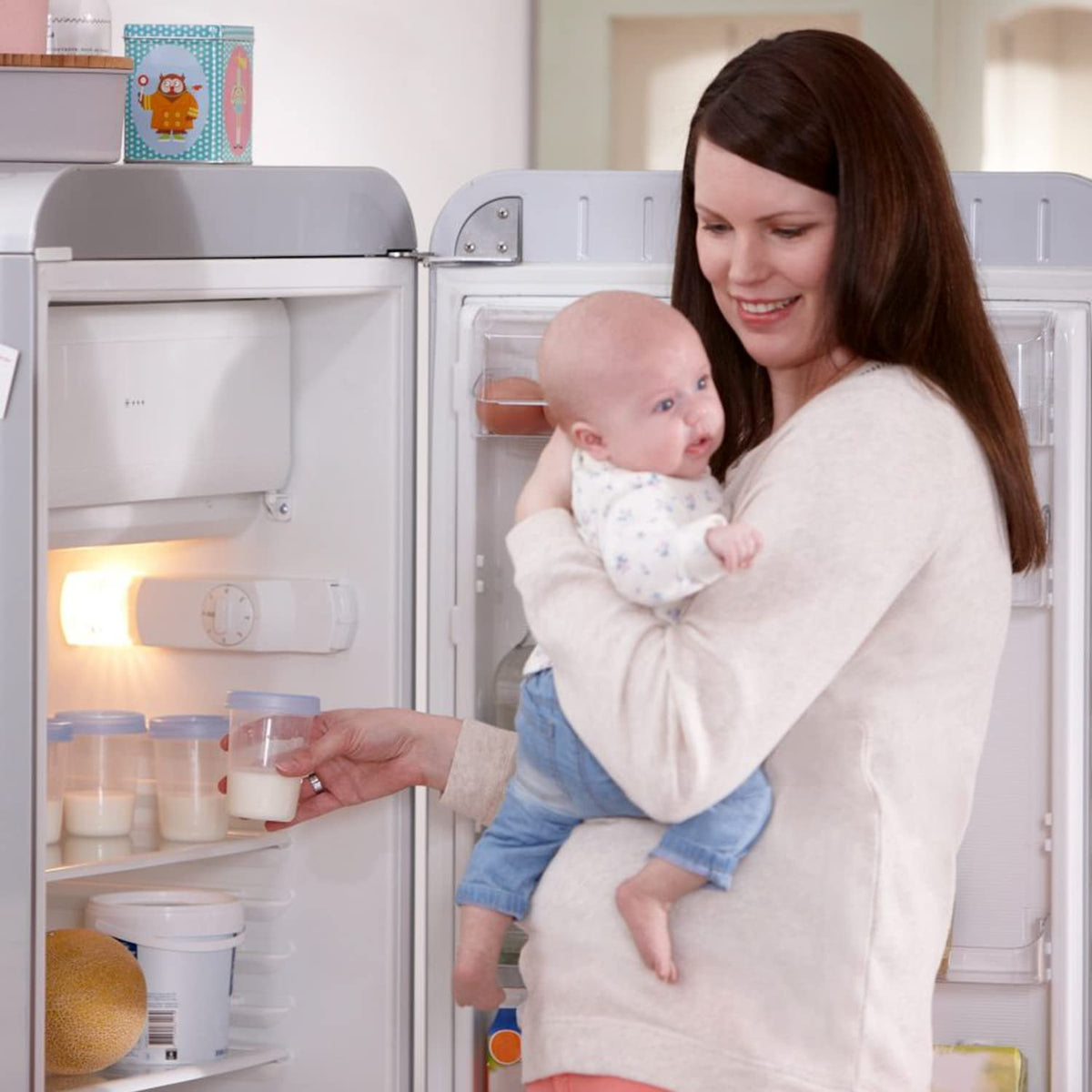 Philips Avent Vasos Almacenamiento para Leche Materna │Almacena, Congela y Conserva│180 ml•5 pzs │SCF619/06