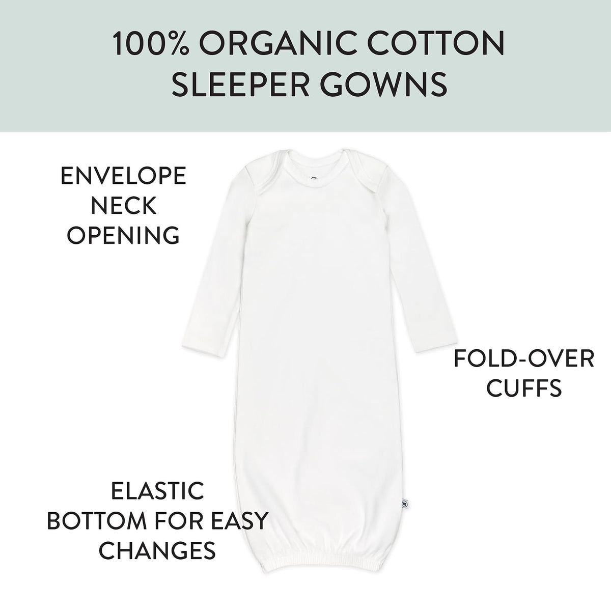 HonestBaby - Juego de 2 Batas de Dormir 100% algodón orgánico para bebés recién Nacidos, niñas, Unisex
