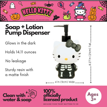 Hello Kitty - Dispensador de Bomba de Resina para jabón de Halloween, loción/desinfectante de Manos, 15 onzas, (Producto con Licencia Oficial) de Franco Collectibles