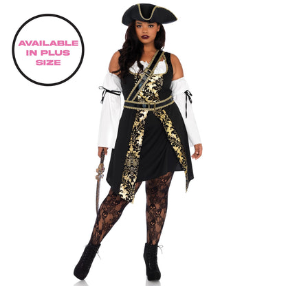 Leg Avenue Women's Black Sea Sexy Buccaneer Pirate Costume