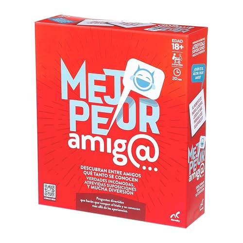 Novelty Corp Juego de Mesa para Fiesta, Mejor - Peor Amigo, Juegos Clásicos y Tradicionales