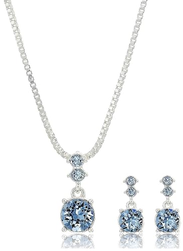 Nine West - Juego de collar y aretes para mujer, accesorios de moda coordinados para uso diario, oficina y noche