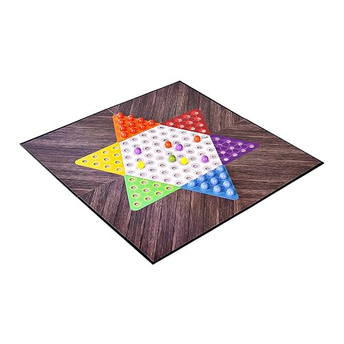 Novelty Corp - Damas Chinas Foil, Juego de Mesa para 2-6 Jugadores, a Partir de 6 Años, Máxima Calidad, Juegos Clásicos y Tradicionales