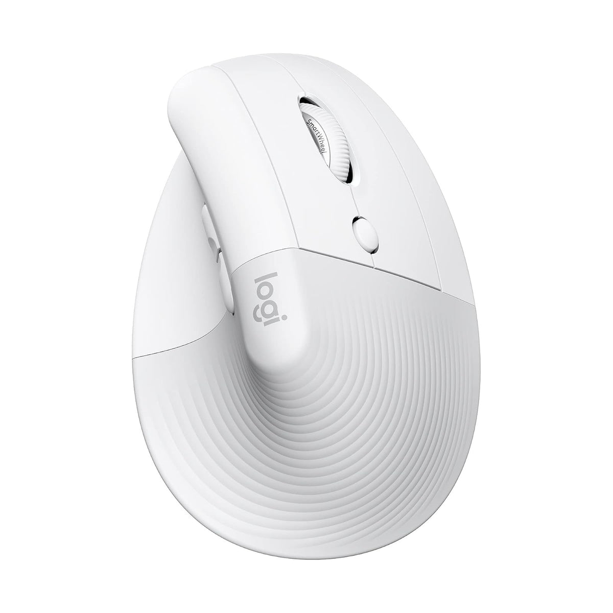 Logitech Lift Mouse Ergonómico Vertical, Inalámbrico, Bluetooth o Receptor Logi Bolt USB, clics Silenciosos, 4 Botones Blanco + Mouse Pad Studio Series XL, Multifunción - Gris