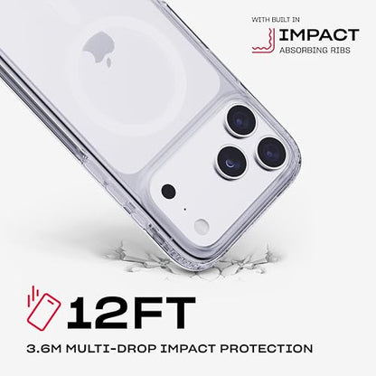 Tech21 EvoClear Funda para iPhone 17 Pro MAX - Transparente | Funda Protectora Delgada | Protección contra Impactos | Compatible con MagSafe