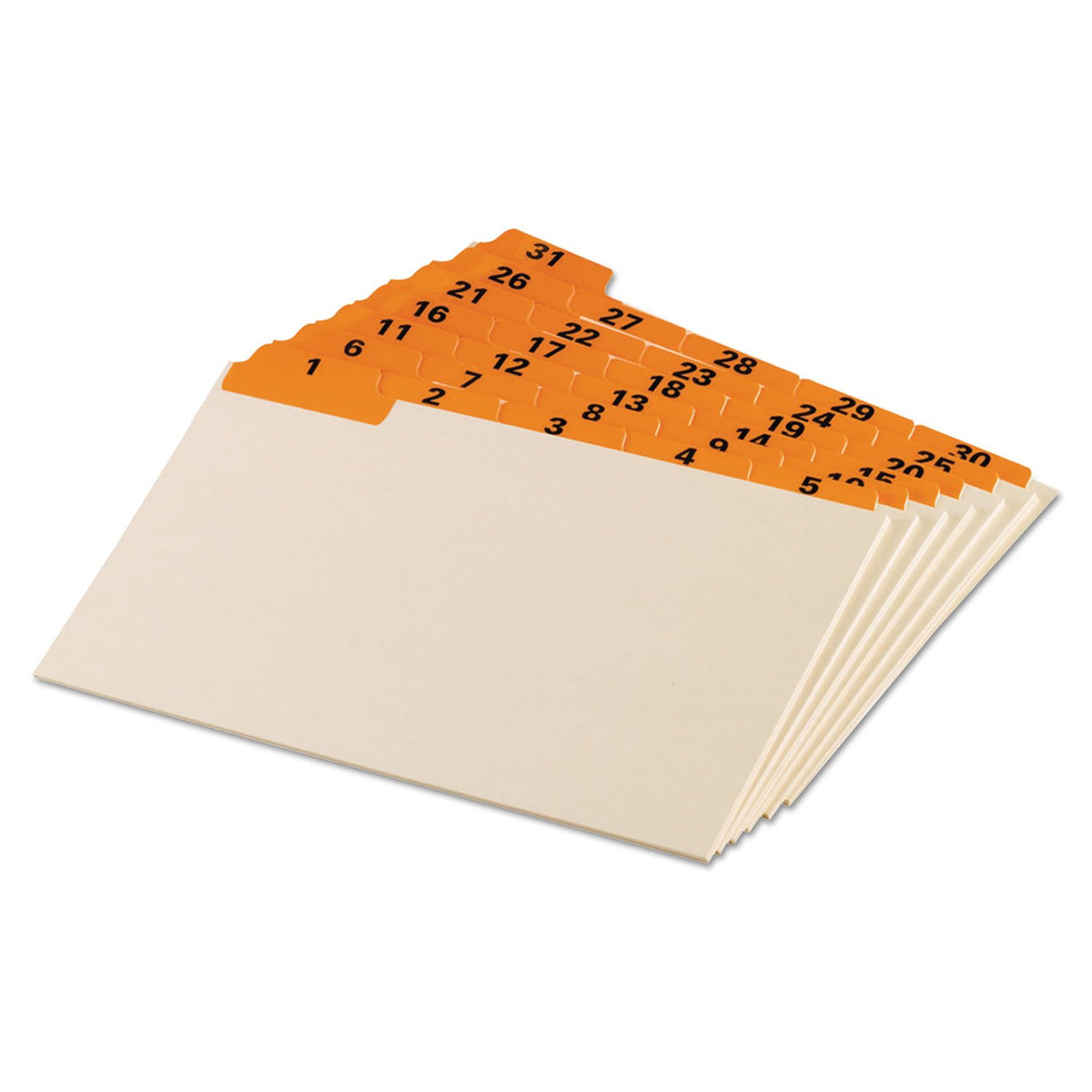 Oxford 05832 - Guías de fichas de índice laminadas, diarias, 1/5 tabaco, manila, 5 x 8 (juego de 31 unidades)