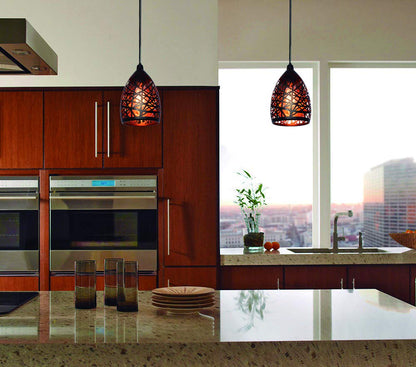 MAXXI MX-CL7007-N/D/2 Candil de Acero Negro, Interior, Dorado Doble en Riel