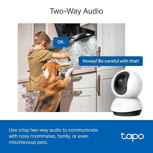 Tapo TP-Link TC72, Cámara de Seguridad Interior, 4MP, Detección de Personas/Mascotas/vehículos/llanto de bebés, Funciona con Alexa