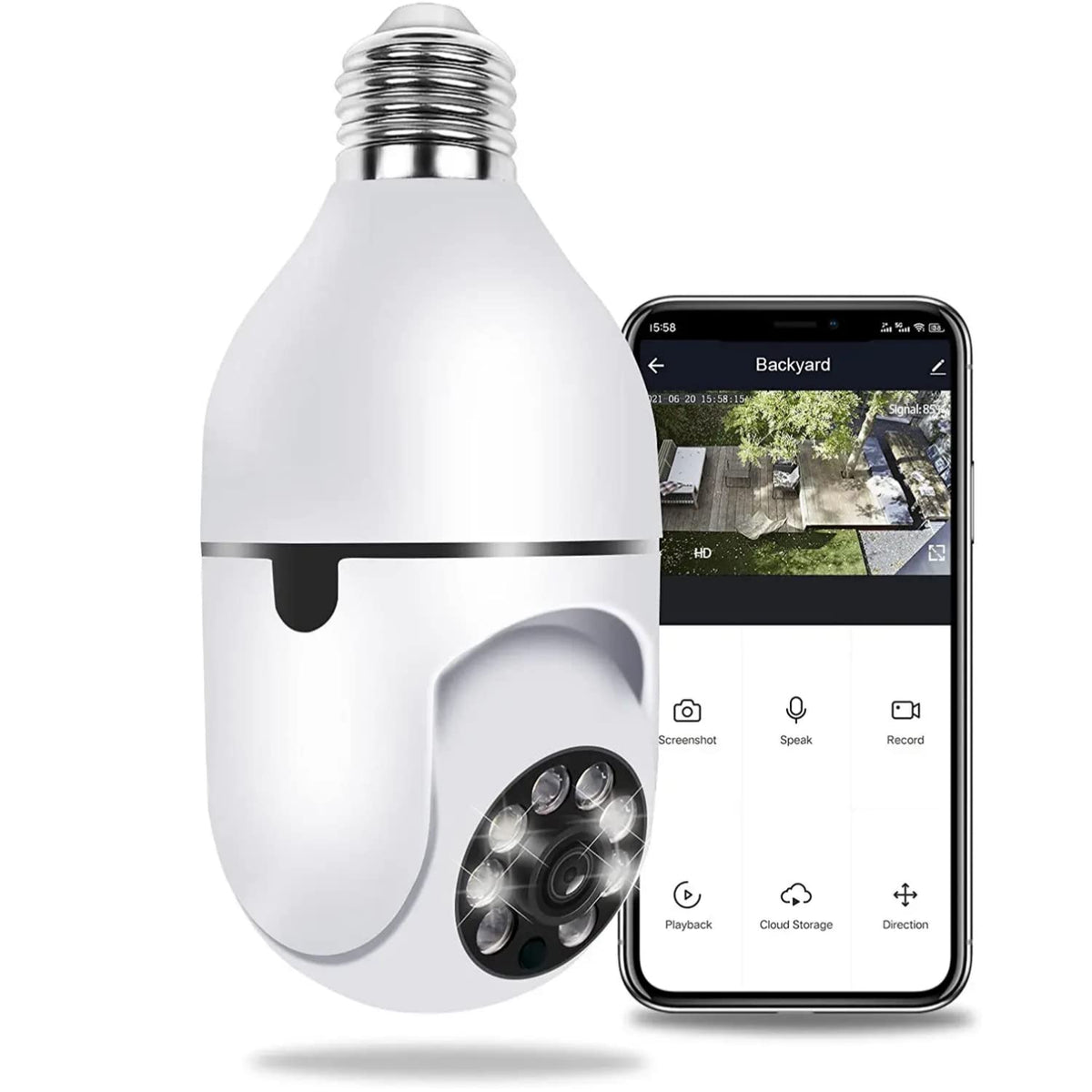 Cámara de seguridad de inclinación panorámica, cámara IP Wi-Fi inalámbrica de alta definición de alta definición (Full-HD 1080P), cámaras de CCTV de vigilancia en el hogar con alarma de detección