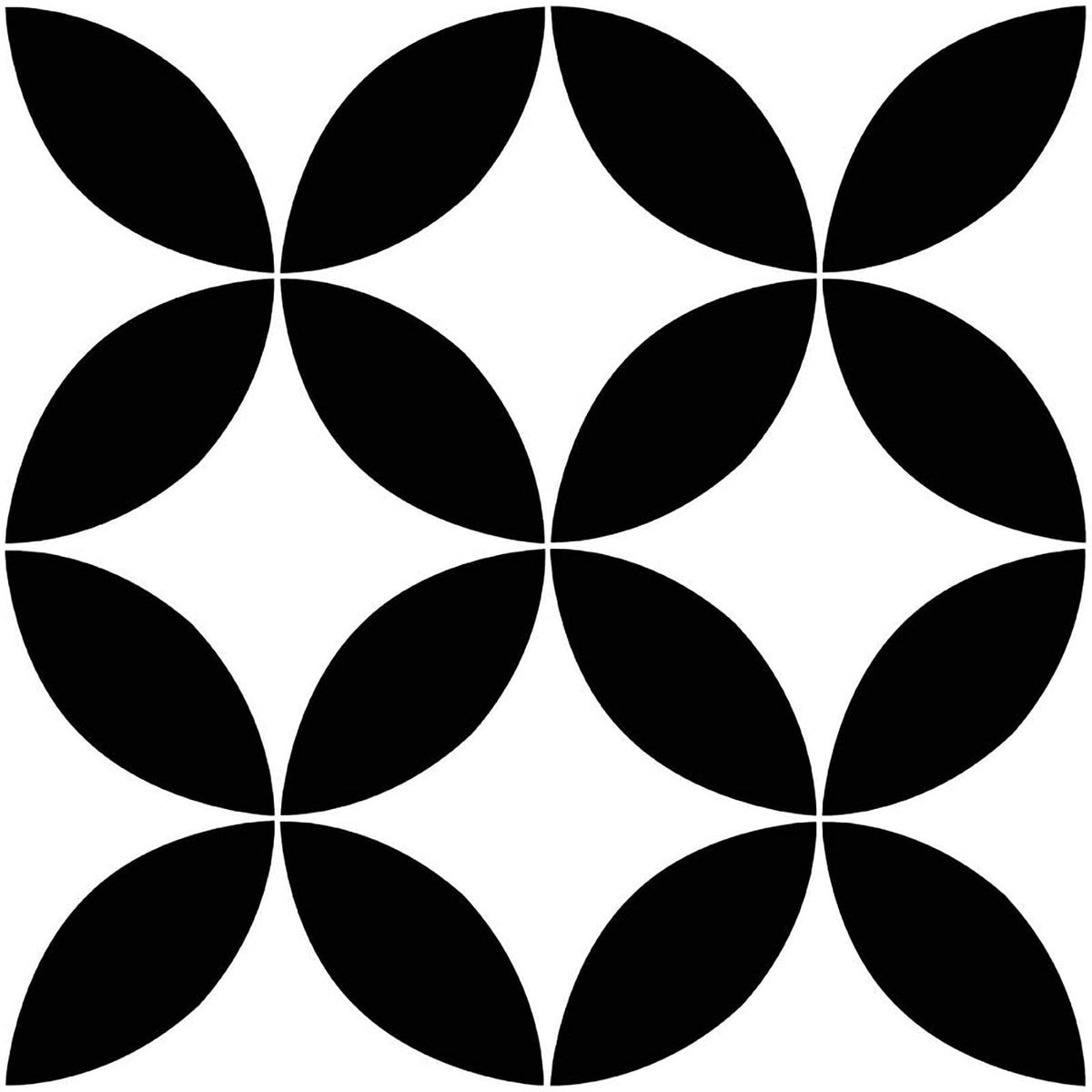 FloorPops - Azulejos de piso para despegar y pegar color negro, FP3301