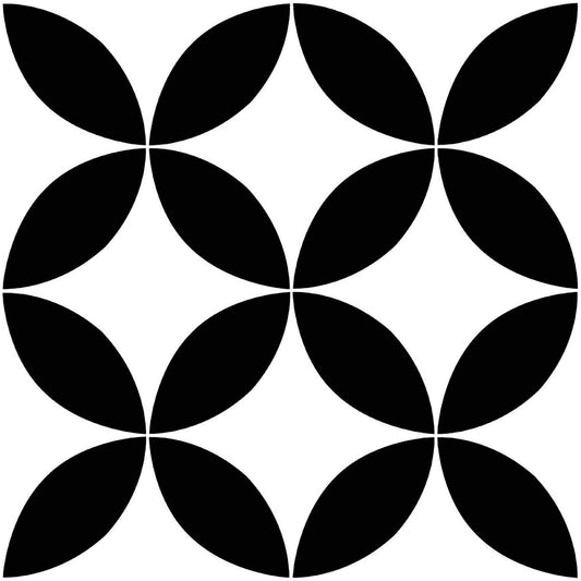 FloorPops - Azulejos de piso para despegar y pegar color negro, FP3301