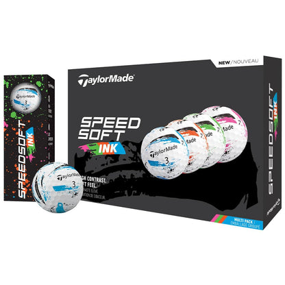 TaylorMade Golf SpeedSoft Pelotas de Golf, Paquete de 12 - 2025 - Paquete múltiple