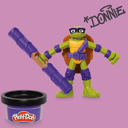 Play-Doh Hasbro Tortugas Ninjas Creaciones Cowabunga - Kit de Manualidades con 4 Figuras de Acción, 4 Accesorios y 8 Latas niños y niñas a Partir de 4 años