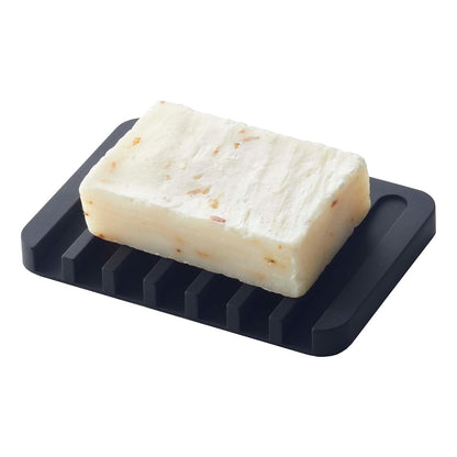YAMAZAKI Home Flow Jabonera de Silicona, Negro, 1